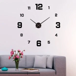 Frameless Night light Arrows Decal Home Silent Clock Living Room Office - Picture 1 of 17