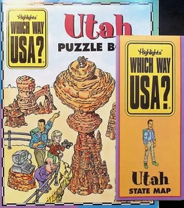 Highlights Which Way USA? Utah Puzzle Book with Map Fun Activity Set - Bild 1 von 2