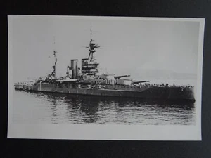 Royal Naval Shipping HMS QUEEN ELIZABETH (1913) c1960s RP Photocard - Picture 1 of 2
