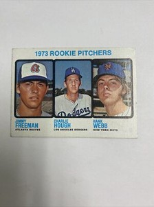 1973 Topps Jimmy Freeman Charlie Hough Hank Webb Rookie Pitchers Card #610
