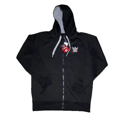 NUEVO CON ETIQUETAS Para Hombres Antigua Negra WWE Victory Cremallera Completa Sudadera con Capucha Talla Grande Foto 1 de 4