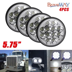 5.75"INCH 5-3/4 Chrome LED Headlight Hi/Lo For Peterbilt 349 359 Kenworth W900A - Picture 1 of 12