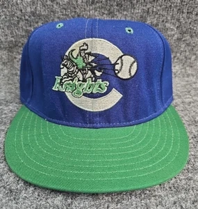 Vtg 90s Charlotte Knights Minor League ProLine Fitted Ha 6 7/8 USA Made Indians - Picture 1 of 11