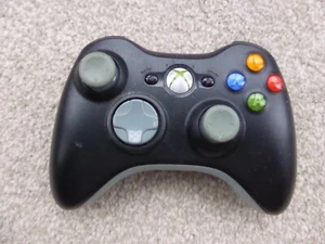 Black Microsoft Xbox 360 Wireless Controller Pad Fully Tested Working - Picture 1 of 5