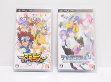 Digimon Adventure World & Re Digitize 2 set PSP With Manual Case BANDAI Japan