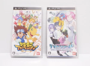 Digimon Adventure World & Re Digitize 2 set PSP With Manual Case BANDAI Japan - Picture 1 of 4