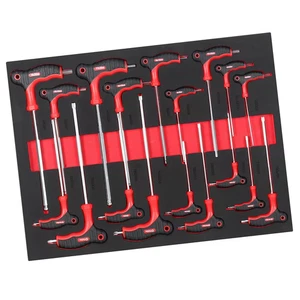 Torx Hex Allen Key T-Handle Set Wrench Dual End Ball Point 18 Piece Kit - Picture 1 of 16