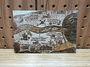 Mapa de mosaico postal vintage de Madaba Gregoria Roma Jordania Jerusalén Río Milán - Imagen 1 de 2