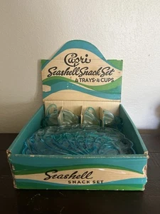 NOS Hazel Atlas Capri Seashell Snack And Tea Set - Picture 1 of 5
