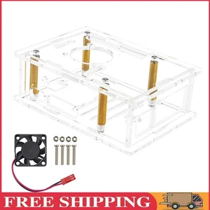 For Raspberry Pi 5 Acrylic Case Protective Shell with Cooling Fan (model B) - Bild 1 von 12