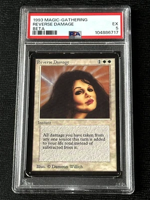 Magic the Gathering Beta Reverse Damage Limited Edition PSA EX - Image 1 of 2