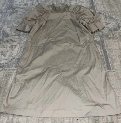 Vestido mujer talla mediana prólogo beige manga abullonada Foto 1 de 4