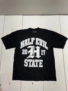 Camiseta manga corta 333 Half Evil negra gráfica para hombre talla grande - Imagen 1 de 5