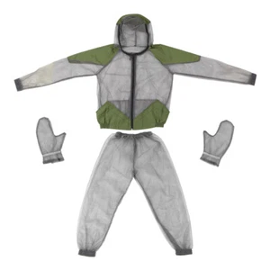 Mosquito Repellent Suits Mesh Hooded Fishing Camping Protective Sets B6Z0 - Picture 1 of 12