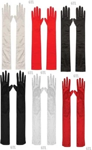 DAMEN LANGE ELLENBOGENLÄNGE SAMT/OPER GOTHIC HANDSCHUHE 1920ER JAHRE SCHICKKLEID ZUBEHÖR - Bild 1 von 13
