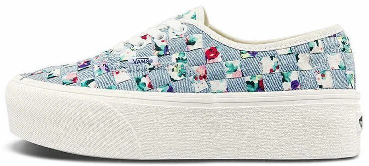 Size 8 - Vans Authentic Stackform Woven - Floral and Denim