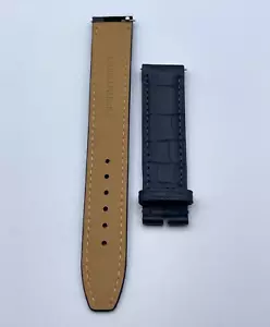 Baume & Mercier Hampton Uhrenarmband Uhr Strap Alligator Blau 19/18mm - Bild 1 von 10