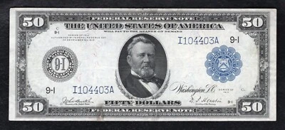 FR. 1058 1914 $50 FRN FEDERAL RESERVE NOTE MINNEAPOLIS, MN XF/AU *13 KNOWN RARE* - Image 1 of 2