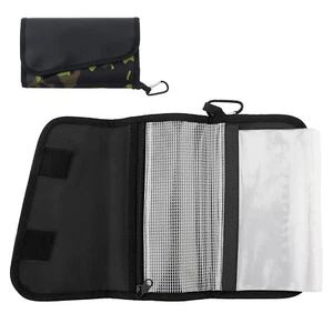 Portable Nylon Soft Bait Fishing Bag 6 Inner Separate Pockets Lures Case US New - Picture 1 of 11
