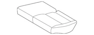 Genuine Ford Focus 2013-2014 Rear Seat Cushion Cover Driver Side DV6Z-5863805-AE - Image 1 of 2