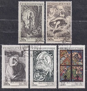 CZECHOSLOVAKIA 1973 SC#1902/06 USED set, Max Svabinsky (1873-1962), artist. - Picture 1 of 1