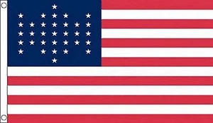 Union Civil War 1861 33 Star Polyester 5'x3' Flag - Picture 1 of 3