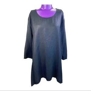 Bryn Walker Tencel Tunika schwarz Rundhals M - Bild 1 von 12