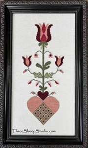 Hearts And Petals - 1776 Fraktur~Three Sheep Studio - Picture 1 of 1