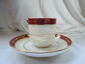Minton H4539 Black Starr & Frost - 4 Demitasse Cups and Saucers numbered - Picture 1 of 6
