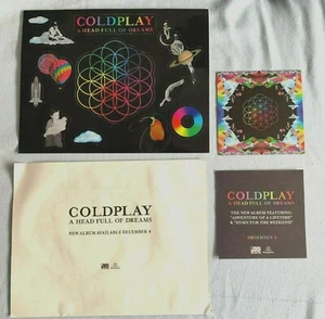 Coldplay 2 Pegatina Promocional Una Cabeza Llena de Sueños Estrella Pegatinas Relojes Científico - Imagen 1 de 2