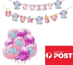 "Sweet Baby Girl" Baby Shower Party Balloon Set Pink - Picture 1 of 2
