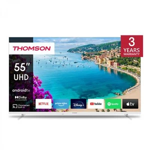 Smart TV 55 Pollici 4K Ultra HD Display LED Google TV Bianco 55UA5S13W Thomson - Foto 1 di 4