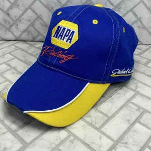 NAPA Racing Blue Yellow Michael Waltrip Embroidered Cap Hat Strapback Adjustable - Picture 1 of 8