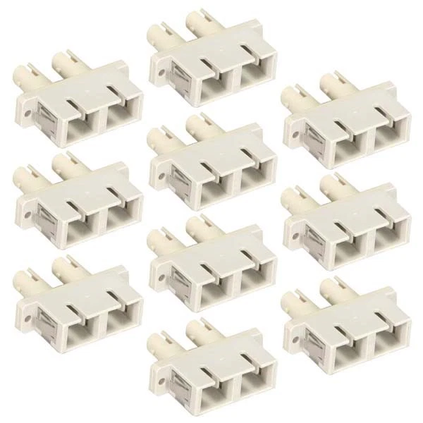 10 Pcs ST to SC Duplex MultiMode Fiber Optic Optical Adapter Connector Converter - Image 1 of 2