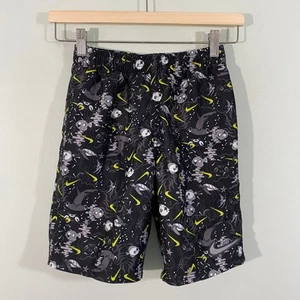 Nike Boy's Black Fish & Nike Logo Graphics Swim Trunks Size M - Picture 1 of 8