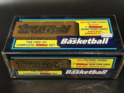 1992-1993 TOPPS GOLD NBA Basquete CONJUNTO COMPLETO LACRADO DE FÁBRICA + EQUIPE DE 7 FEIXES - Imagem 1 de 4
