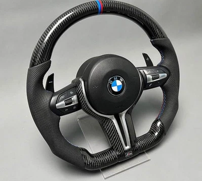 BMW Carbon Fibre Steering Wheel WITH Airbag - Image 1 of 4