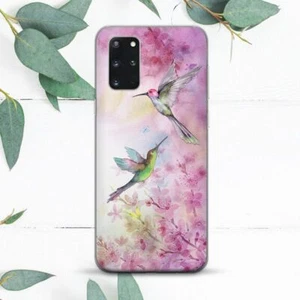 Hummingbird Sakura Pink Flowers Case For Samsung Note 20 S20 S21 S22 S23 S24 FE - Picture 1 of 1