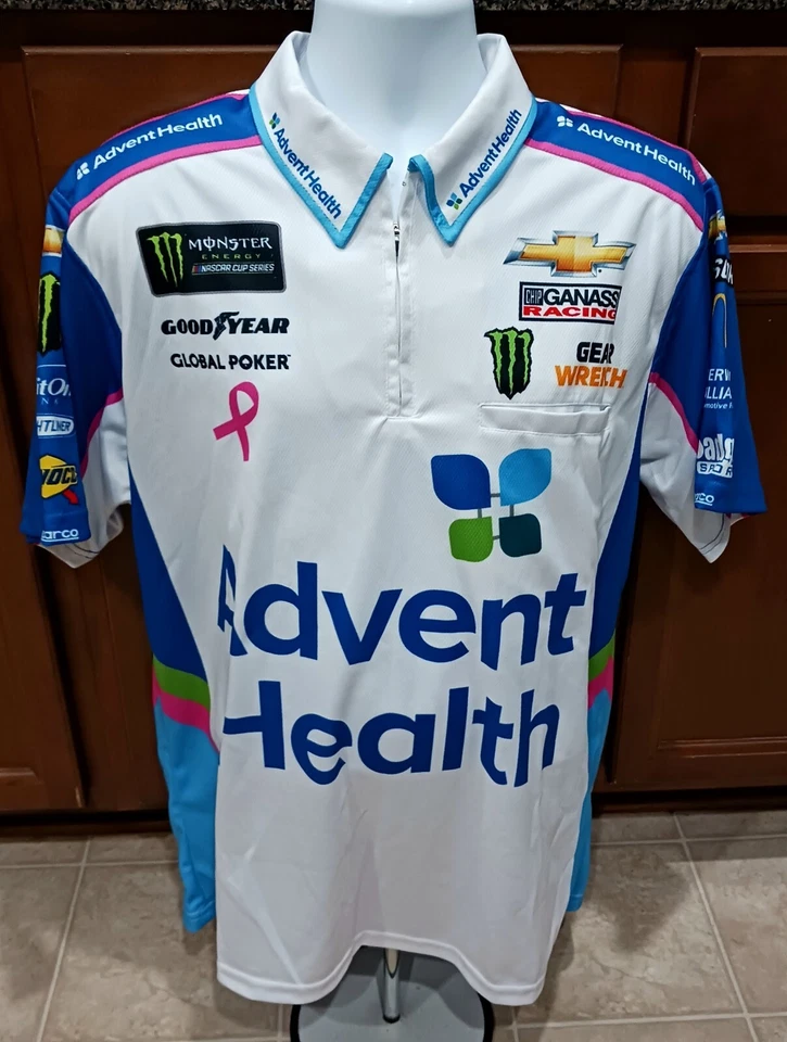 Camisa Kurt Busch Ganassi Racing Grande Advent Monster Team Emitida Pit Crew NASCAR Foto 1 de 4