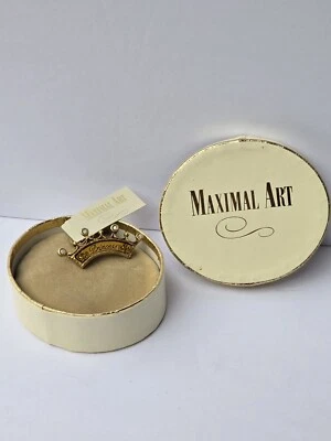 Broche prendedor de joyería John Wind "Princesa" chapado en oro de 14kt Maximal Art 2002 nuevo con etiquetas Foto 1 de 4