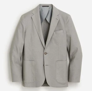 J. Crew Light Grey Hemp Cotton Blend Blazer Men’s Small Casual Jacket Coat NWT - Picture 1 of 15