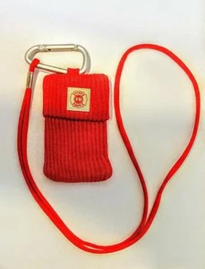 10 bolsas elásticas de transporte con mosquetón y correa para el cuello - Cruz Maltesa ROJA - Imagen 1 de 5