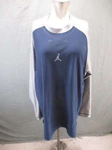 Camiseta deportiva de baloncesto Air Jordan talla 2XL para hombre azul elástica manga larga 962 - Imagen 1 de 10