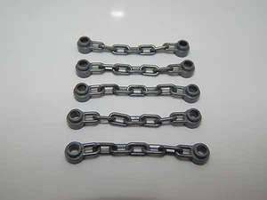 Lego Menge 5 Ketten flach silber 5 Glieder lang - Bild 1 von 1
