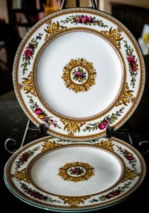 Juego(s) de 2 platos de ensalada Wedgwood Columbia blanco W595 con borde verde 8 1/8" - Imagen 1 de 2