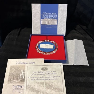 Рождественский 2000 Белый дом 200-летие украшение новый в коробке - Изображение 1 из 4
