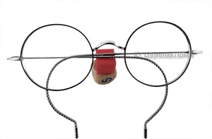 Pure Titanium Eyeglass frame Cable temple Vintage Round 48-21-145 Ultra light WT - Picture 1 of 38