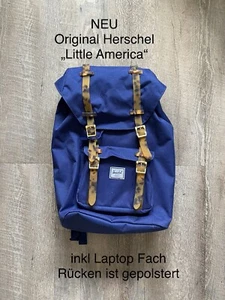 NEU Herschel little america Rucksack Blau Leo Laptop Fach - Bild 1 von 4