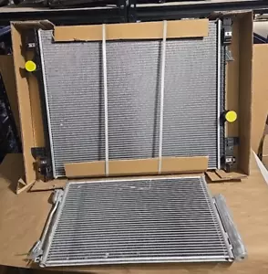 Engine Coolant Radiator & A/C Condenser for 2019 2020 2021 Ford Edge & Nautlis - Picture 1 of 7