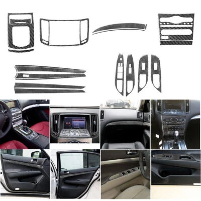 Kit interior completo de fibra de carbono para Infiniti G37 sedán 2010-2013 22 piezas Foto 1 de 4